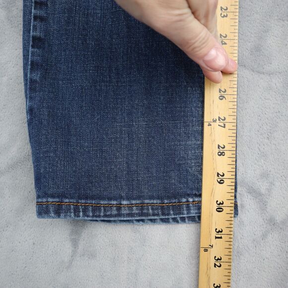 RS Pants Mens 32 Blue New York Slim Straight Mid Rise Zip Dark Wash Denim Jeans - Picture 7 of 16